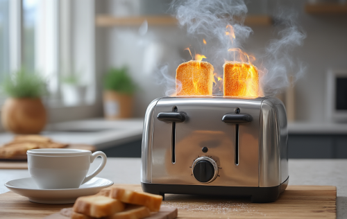Toaster in Flammen: Können Toaster Feuer fangen?